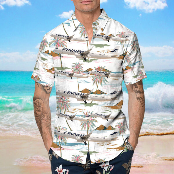 Airbus A321-231 Finnair Hawaiian Shirt Airbus A321-231 Finnair Hawaiian Shirt