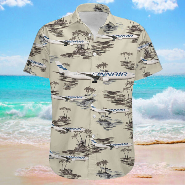 Airbus A330-302 Finnair Hawaiian Shirt Airbus A330-302 Finnair Hawaiian Shirt