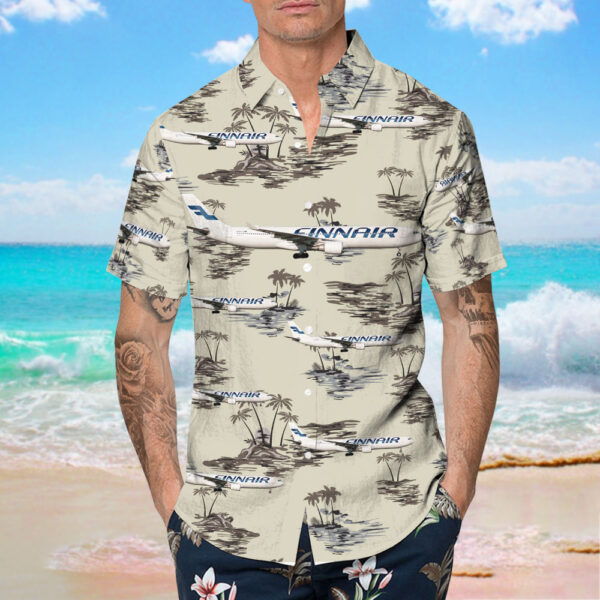 Airbus A330-302 Finnair Hawaiian Shirt Airbus A330-302 Finnair Hawaiian Shirt