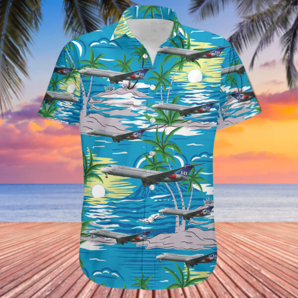 McDonnell Douglas MD-87 Scandinavian Airlines (SAS) Hawaiian Shirt McDonnell Douglas MD-87 Scandinavian Airlines (SAS) Hawaiian Shirt