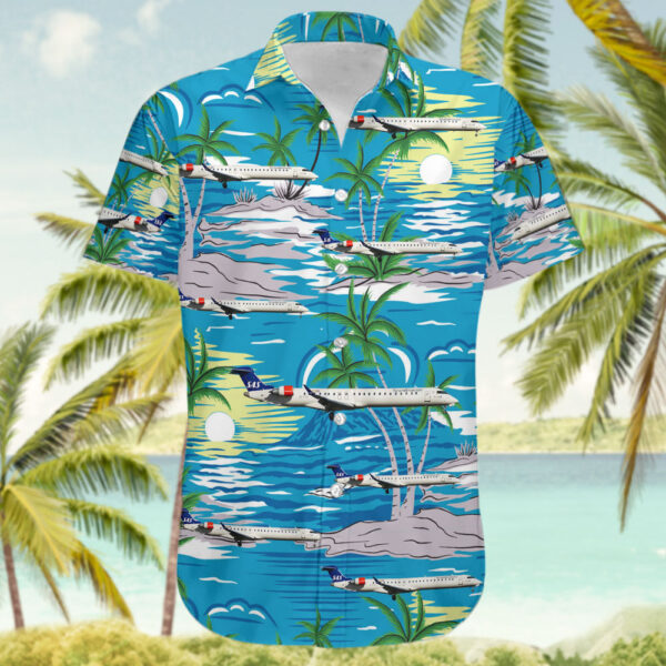 Bombardier CRJ-900LR Scandinavian Airlines (CityJet) Hawaiian Shirt Bombardier CRJ-900LR Scandinavian Airlines (CityJet) Hawaiian Shirt