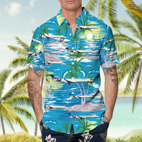 Bombardier CRJ-900LR Scandinavian Airlines (CityJet) Hawaiian Shirt Bombardier CRJ-900LR Scandinavian Airlines (CityJet) Hawaiian Shirt