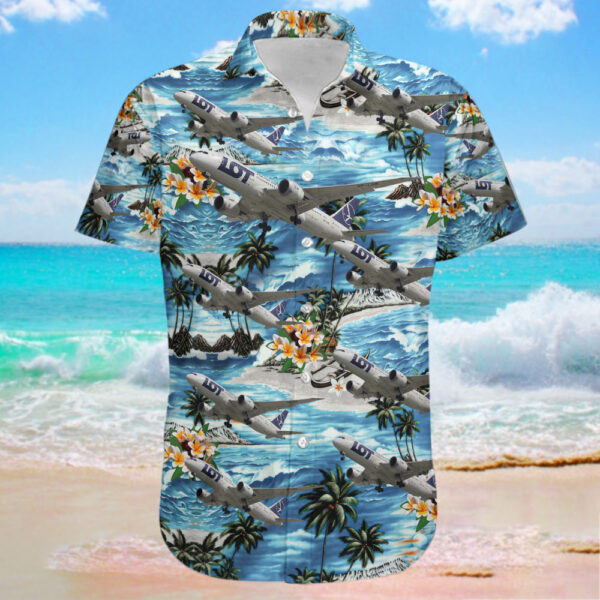 Boeing 787-8 Dreamliner LOT Polish Airlines Hawaiian Shirt Boeing 787-8 Dreamliner LOT Polish Airlines Hawaiian Shirt