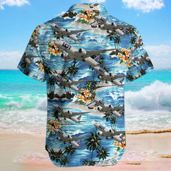 Boeing 787-8 Dreamliner LOT Polish Airlines Hawaiian Shirt Boeing 787-8 Dreamliner LOT Polish Airlines Hawaiian Shirt
