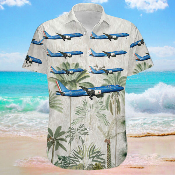 Airbus A220-371 ITA Airways Hawaiian Shirt Airbus A220-371 ITA Airways Hawaiian Shirt
