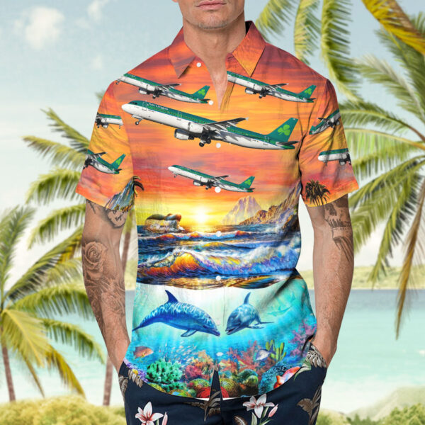 Airbus A321-211 Aer Lingus Hawaiian Shirt