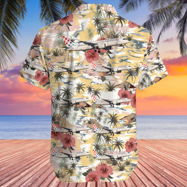 Airbus A220-371 Croatia Airlines Hawaiian Shirt Airbus A220-371 Croatia Airlines Hawaiian Shirt