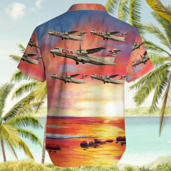 ATR 72-202 CSA Czech Airlines Hawaiian Shirt ATR 72-202 CSA Czech Airlines Hawaiian Shirt