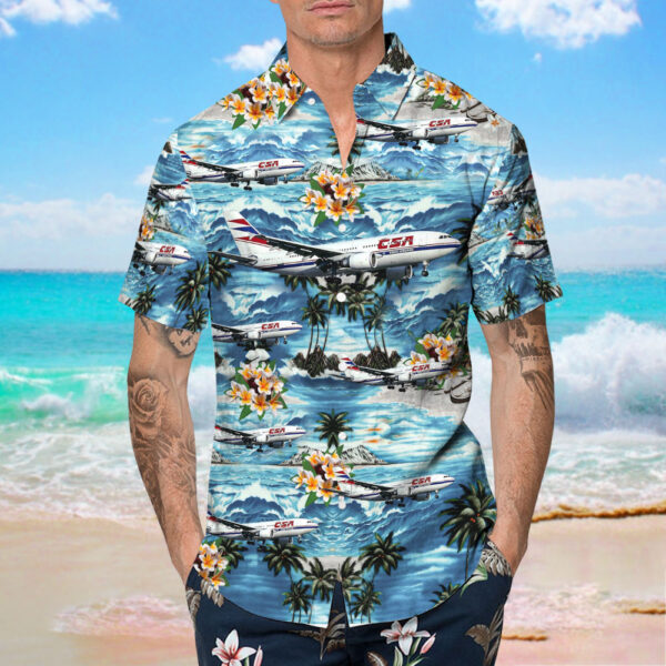 Airbus A310-304 CSA Czech Airlines Hawaiian Shirt Airbus A310-304 CSA Czech Airlines Hawaiian Shirt