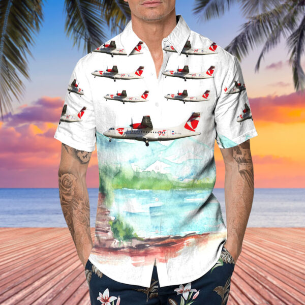 ATR 42-500 CSA Czech Airlines Hawaiian Shirt ATR 42-500 CSA Czech Airlines Hawaiian Shirt