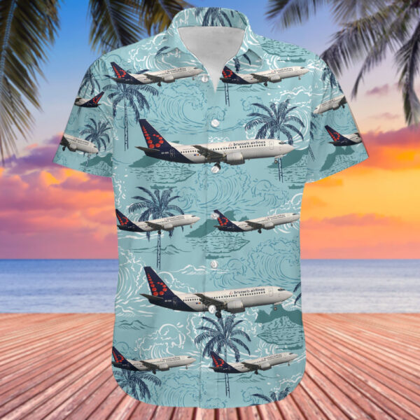 Boeing 737-36N Brussels Airlines Hawaiian Shirt Boeing 737-36N Brussels Airlines Hawaiian Shirt