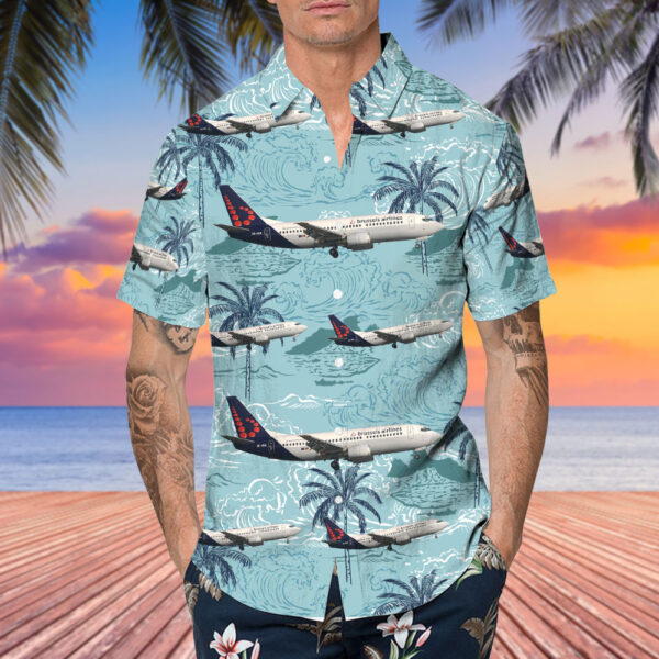 Boeing 737-36N Brussels Airlines Hawaiian Shirt Boeing 737-36N Brussels Airlines Hawaiian Shirt