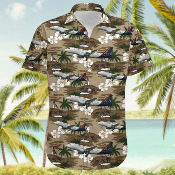 Airbus A319-112 Brussels Airlines Hawaiian Shirt Airbus A319-112 Brussels Airlines Hawaiian Shirt