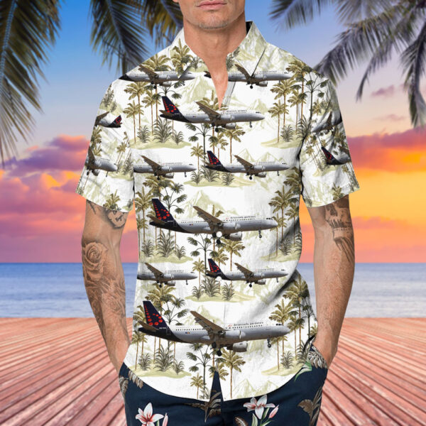 Airbus A320-214 Brussels Airlines Hawaiian Shirt Airbus A320-214 Brussels Airlines Hawaiian Shirt