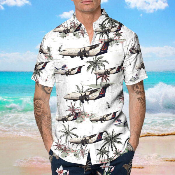 British Aerospace Avro RJ100 Brussels Airlines Hawaiian Shirt British Aerospace Avro RJ100 Brussels Airlines Hawaiian Shirt