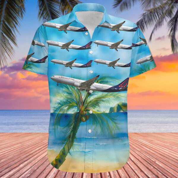 Airbus A330-322 Brussels Airlines Hawaiian Shirt Airbus A330-322 Brussels Airlines Hawaiian Shirt
