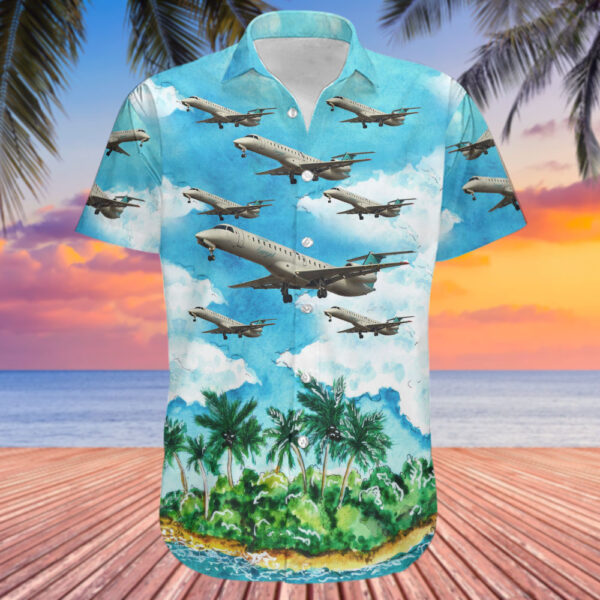 Embraer ERJ-145LU Luxair Luxembourg Airlines Hawaiian Shirt