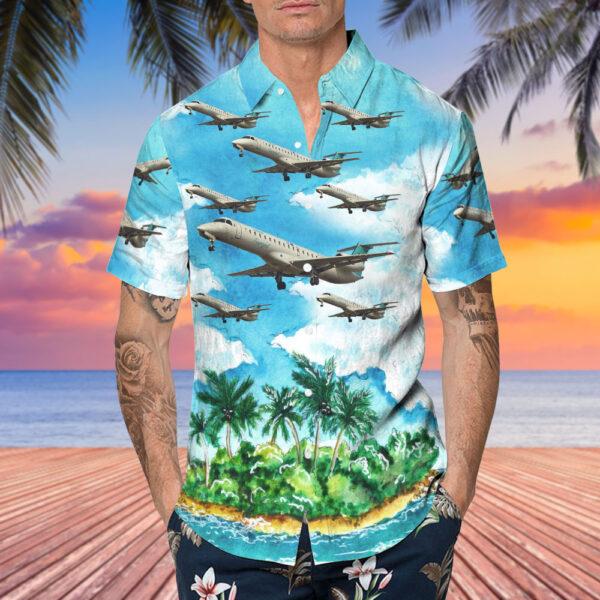 Embraer ERJ-145LU Luxair Luxembourg Airlines Hawaiian Shirt