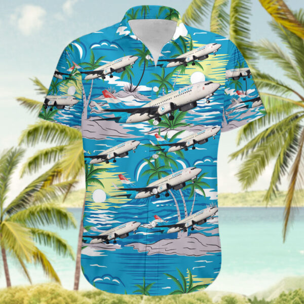 Boeing 737-7C9 Luxair Luxembourg Airlines Hawaiian Shirt Boeing 737-7C9 Luxair Luxembourg Airlines Hawaiian Shirt