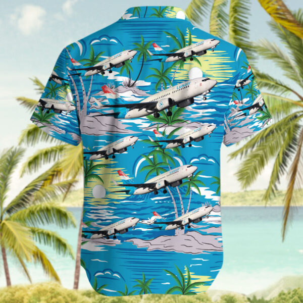 Boeing 737-7C9 Luxair Luxembourg Airlines Hawaiian Shirt Boeing 737-7C9 Luxair Luxembourg Airlines Hawaiian Shirt