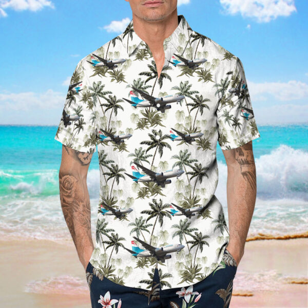 Boeing 737-7K2 Luxair Luxembourg Airlines Hawaiian Shirt Boeing 737-7K2 Luxair Luxembourg Airlines Hawaiian Shirt