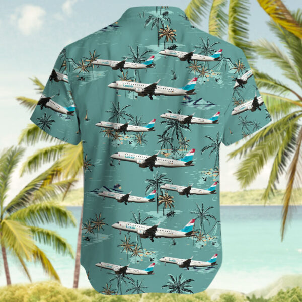 Embraer ERJ-190-100LR Luxair Luxembourg Airlines (German Airways) Hawaiian Shirt Embraer ERJ-190-100LR Luxair Luxembourg Airlines (German Airways) Hawaiian Shirt