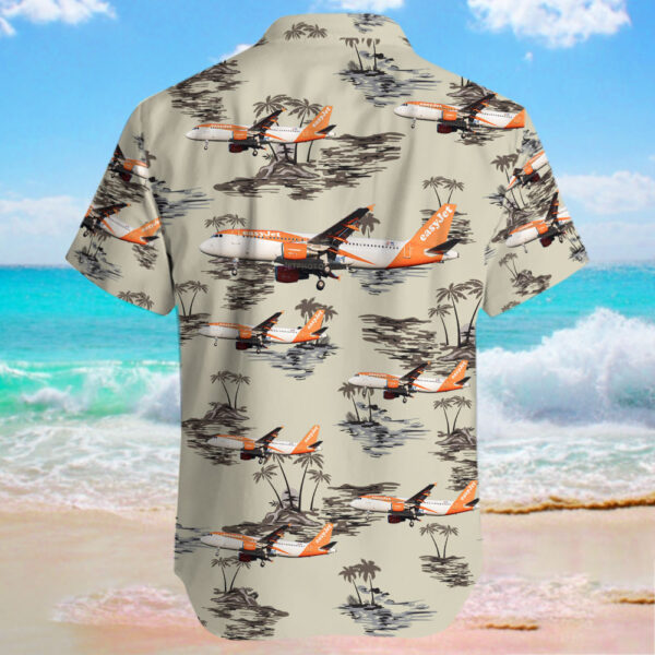 Airbus A320-214 easyJet Europe Hawaiian Shirt Airbus A320-214 easyJet Europe Hawaiian Shirt