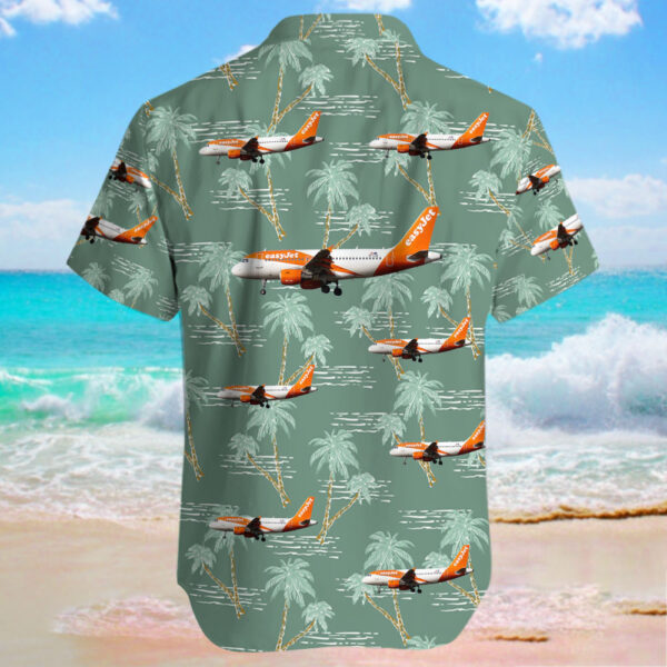 Airbus A319-111 easyJet Europe Hawaiian Shirt Airbus A319-111 easyJet Europe Hawaiian Shirt