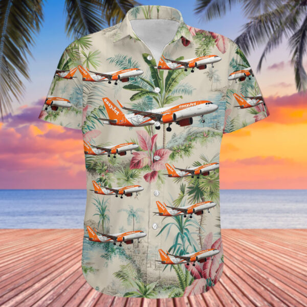Airbus A320-251N easyJet Europe Hawaiian Shirt Airbus A320-251N easyJet Europe Hawaiian Shirt
