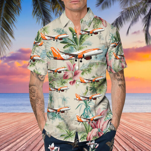 Airbus A320-251N easyJet Europe Hawaiian Shirt Airbus A320-251N easyJet Europe Hawaiian Shirt