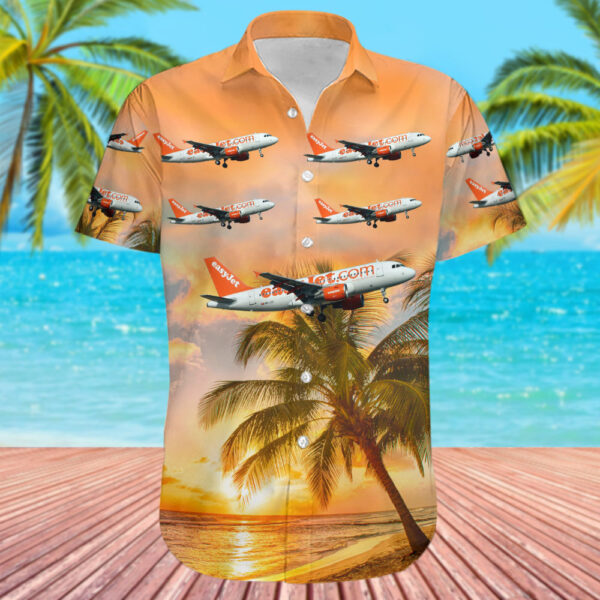 Airbus A319-111 easyJet Switzerland Hawaiian Shirt Airbus A319-111 easyJet Switzerland Hawaiian Shirt