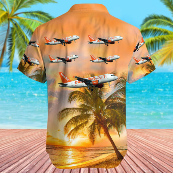 Airbus A319-111 easyJet Switzerland Hawaiian Shirt Airbus A319-111 easyJet Switzerland Hawaiian Shirt