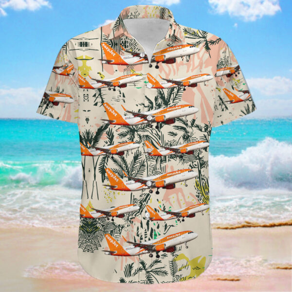 Airbus A320-214 easyJet Switzerland Hawaiian Shirt Airbus A320-214 easyJet Switzerland Hawaiian Shirt