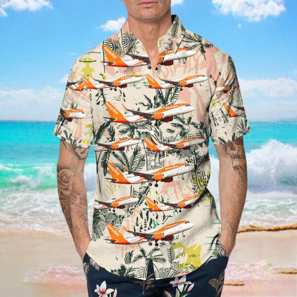 Airbus A320-214 easyJet Switzerland Hawaiian Shirt Airbus A320-214 easyJet Switzerland Hawaiian Shirt