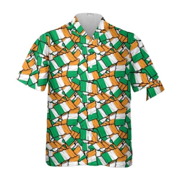 Ireland Flag Pattern Cheap Hawaiian Shirt Ireland Flag Pattern Cheap Hawaiian Shirt