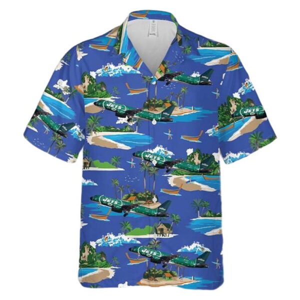JetBlue Airways (NY Jets Livery) Airbus A320-232 Hawaiian Shirt Man JetBlue Airways (NY Jets Livery) Airbus A320-232 Hawaiian Shirt Man