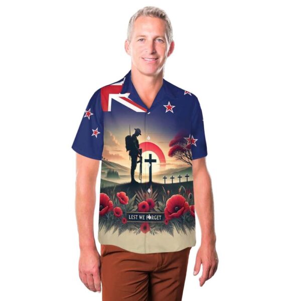 New Zealand Silver Fern Anzac Day Hawaiian Shirt Cheap New Zealand Silver Fern Anzac Day Hawaiian Shirt Cheap
