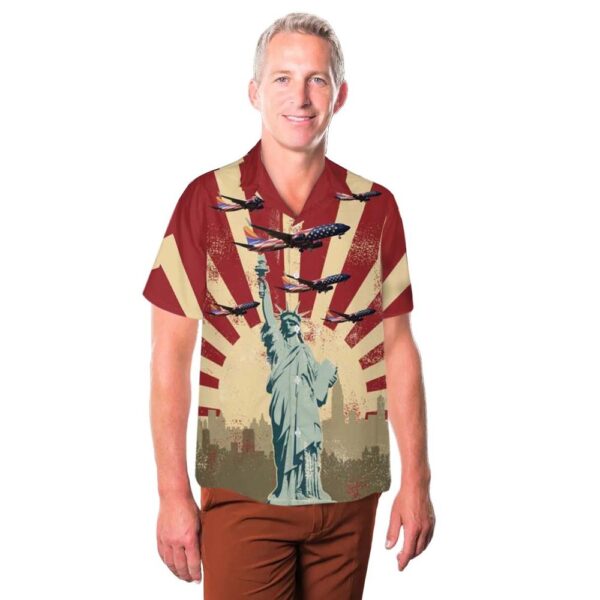 Southwest Airlines Boeing 737-800 Freedom One 4th Of July Hawaiian Shirt Outfit Southwest Airlines Boeing 737-800 Freedom One 4th Of July Hawaiian Shirt Outfit