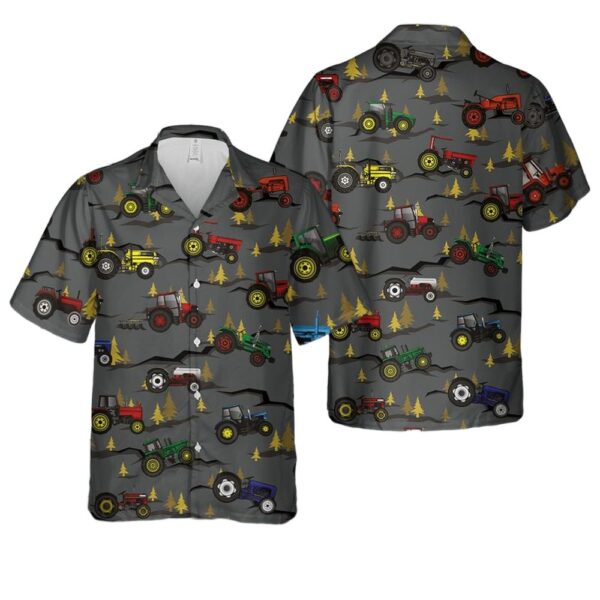 Tractors Button Up Hawaiian Shirt Tractors Button Up Hawaiian Shirt