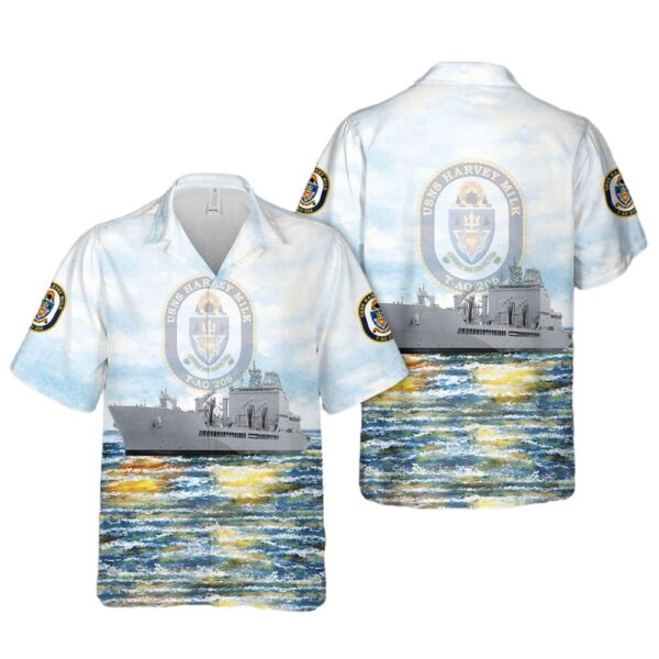 US Navy USNS Harvey Milk (T-AO-206) John Lewis–class replenishment oiler Aloha Hawaiian Shirt
