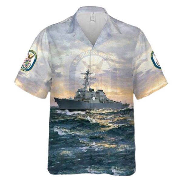 US Navy USS Curtis Wilbur (DDG-54) Aloha Hawaiian Shirt US Navy USS Curtis Wilbur (DDG-54) Aloha Hawaiian Shirt