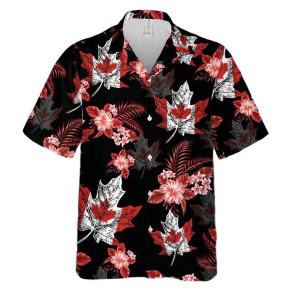 Canadian Flag Maple Leaf Hawaiian Shirt Outfit Canadian Flag Maple Leaf Hawaiian Shirt Outfit