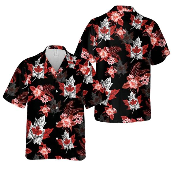 Canadian Flag Maple Leaf Hawaiian Shirt Outfit Canadian Flag Maple Leaf Hawaiian Shirt Outfit