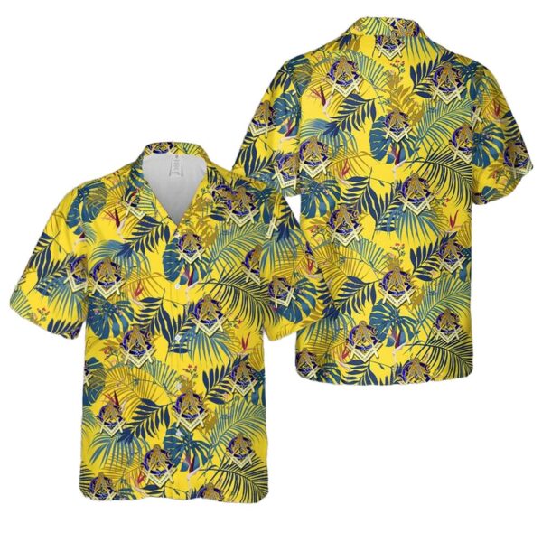 Ornate Square and Compasses – Master Mason Hawaiian Shirt Man