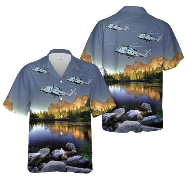 Royal Canadian Air Force (RCAF) Sikorsky CH-148 Cyclone Hawaiian Shirt Man Royal Canadian Air Force (RCAF) Sikorsky CH-148 Cyclone Hawaiian Shirt Man