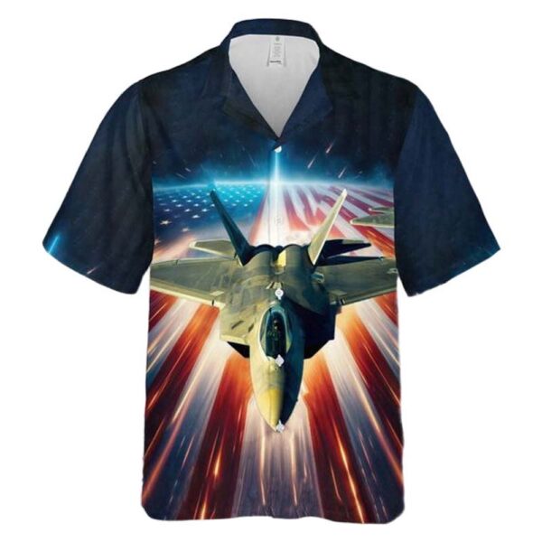US Air Force F-22 Raptor Hawaiian Shirt Man US Air Force F-22 Raptor Hawaiian Shirt Man