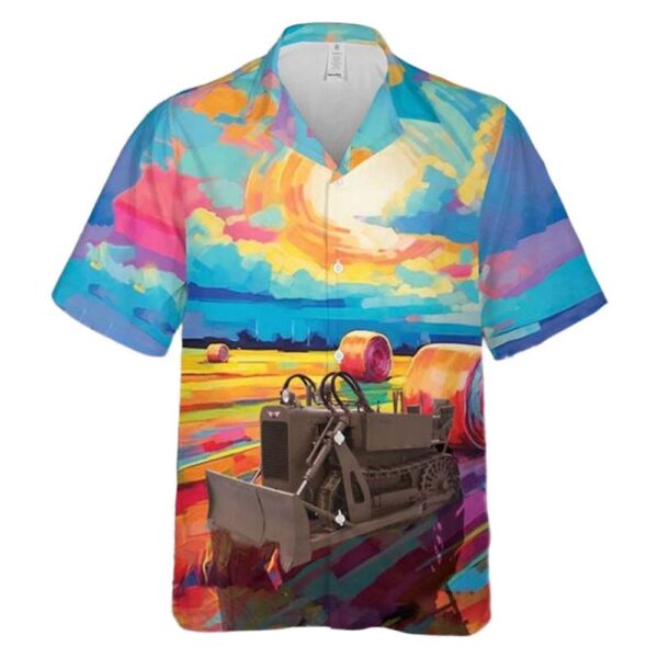 US Army Clark Airborne CA-1 Tractor World War II Aloha Hawaiian Shirt