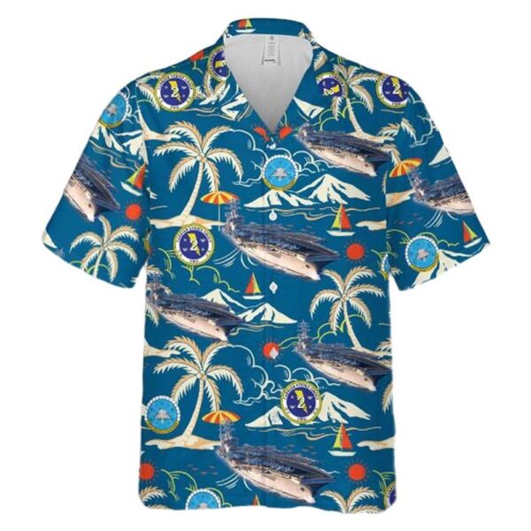 US Navy Carrier Strike Group 2 (CSG-2 or COMCARSTRKGRU 2) USS Dwight D Eisenhower (CVN-69) Aloha Hawaiian Shirt US Navy Carrier Strike Group 2 (CSG-2 or COMCARSTRKGRU 2) USS Dwight D Eisenhower (CVN-69) Aloha Hawaiian Shirt