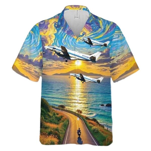 Beechcraft C99 Airliner Hawaiian Shirt Cheap Beechcraft C99 Airliner Hawaiian Shirt Cheap