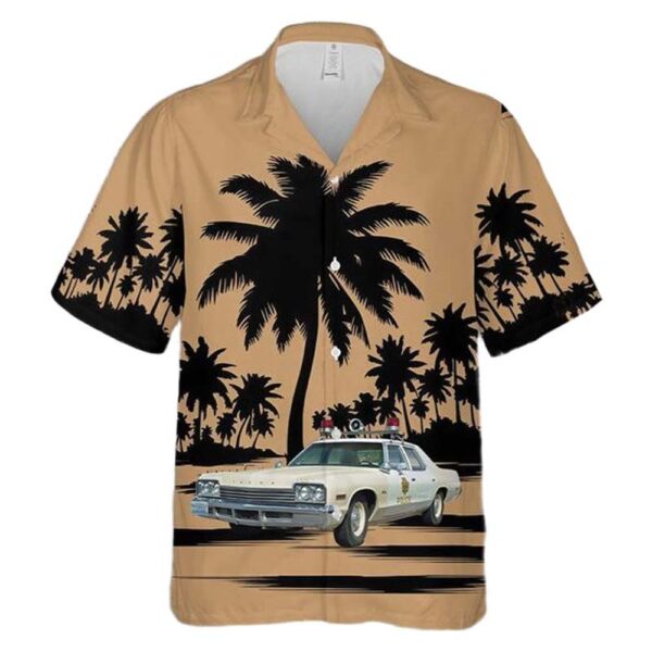 Dodge Monaco 1974 Las Vegas Police Metropolitan Hawaiian Shirt Man Dodge Monaco 1974 Las Vegas Police Metropolitan Hawaiian Shirt Man